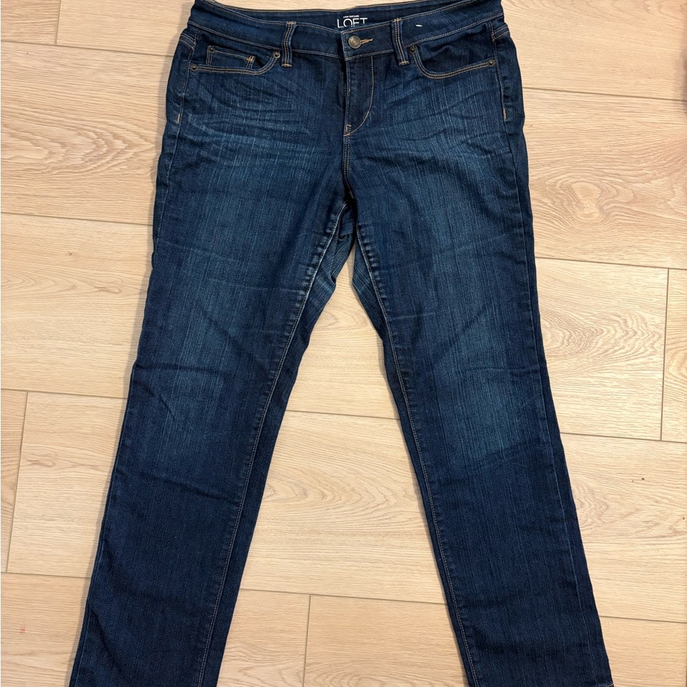 LOFT Women's Deep Indigo Skinny Jeans